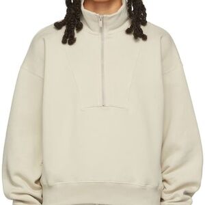 Fear of God Essentials Beige 1/2 Zip Pullover Sweatshirt